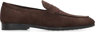 Tod's Mens Brown Suede Loafers Calf