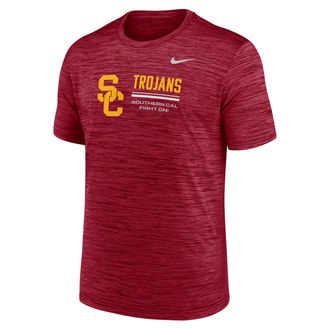 Nike USC Sideline Velocity Nike Mens Dri-FIT College T-Shirt in Red | 02ER69WSCJ-PCW