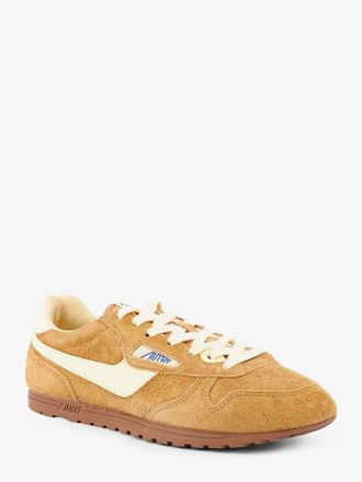 Autry Womens Sneakers Windspinsuede Beige Suede Trainers