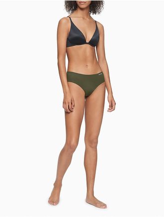 Calvin Klein Womens Invisibles Hipster - Green - XS