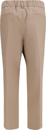 Brunello Cucinelli Womens Cotton Pants Bleeker Beige Cotton; Elastane Trousers