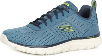 Skechers Mens Track Leshur Sneaker, Slate Mesh/Synthetic, 8.5 UK