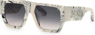 Philipp Plein Authentieke Bril met Topkwaliteit - unisex - Zonnebrillen - Beige - 54 MM - Accessoires