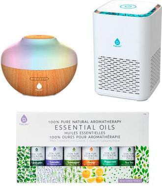 Pursonic Air Purifier, Diffuser & Essential Oils Set in Multicolor at Nordstrom