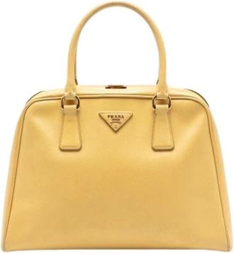 Prada Pre-owned Handbags, female, Yellow, Size: ONE SIZE Pre-owned Vintage Handbag