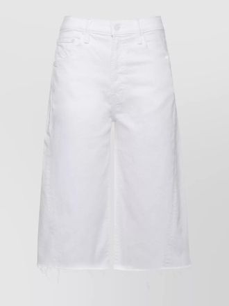Mother straight bermuda shorts belt loops five pockets