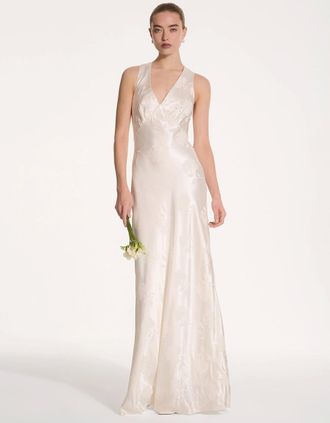 Omnes Womens Kew Dress in Ivory - White - Size: 18