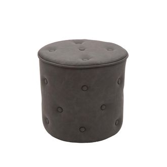 Zanini Design ALASKA Pouf imitation leather grey