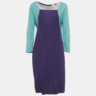Armani Color Block Jersey Mini Dress