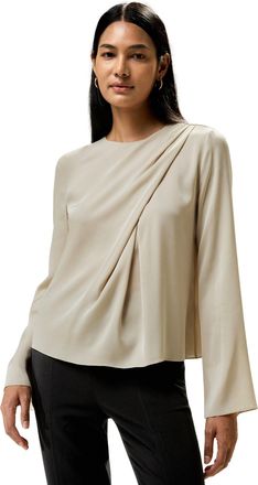 LilySilk One Shoulder Asymmetrical Flounce Silk Blouse for Women