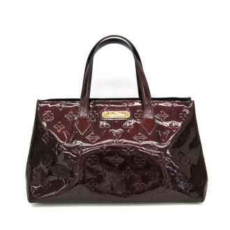 Louis Vuitton Wilshire Monogram Vernis Burgundy Patent_Leather Handbag (Pre-Owned)