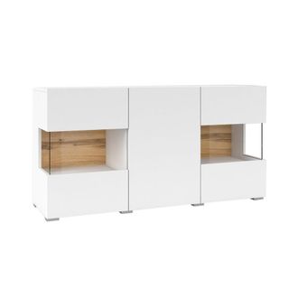 Petits Meubles Buf&eacute; 3 puertas paneles hdf blanco