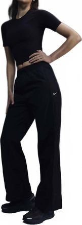 Nike Womens High Waisted Woven Open Hem Pants In Black