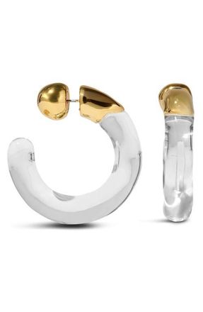Alexis Bittar Liquid Lucite Front/Back Hoop Earrings in Gold/Lucite at Nordstrom