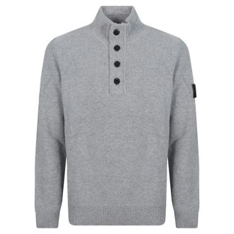 Stone Island Truien - Heren - Coltruien - Grijs - M - Leer - Truien & Vesten