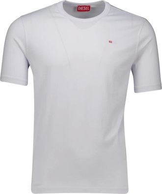 Diesel Tops, Heren, Wit, S, Wit T-shirt met stijlvol ontwerp