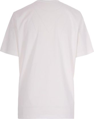 Elisabetta Franchi Womens T-Shirt Crew-Neck Chalk Main: Cotton; Insert: Cotton T-Shirts & Jerseys