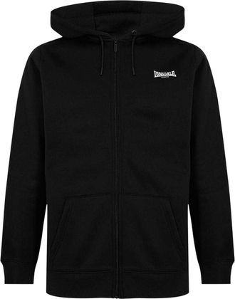 Lonsdale Heren Essential Regular hoodie met doorlopende ritssluiting (Zwart)