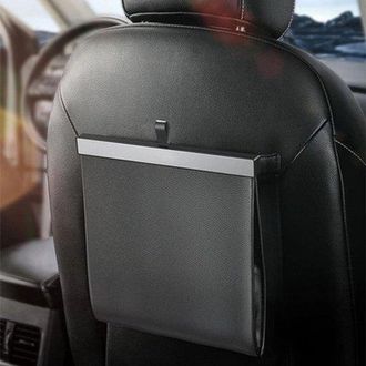OEM Papelera De Cuero Para Coche - 12 Litros - Negra