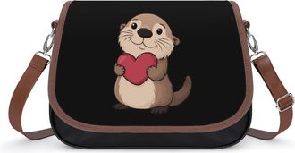 Generic Sea Otter Heart Fashion Womens Crossbody Bags Novelty Handbag Shoulder Bag Purse
