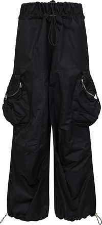 The Attico Tapered Trousers - female - The Attico - Wide Trousers - Black - 2XS - Trousers