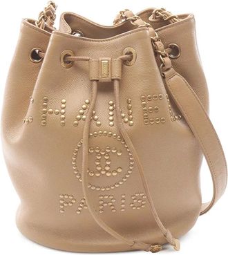 Chanel Borsa a secchiello CC Deauville con coulisse 2019 - Toni neutri