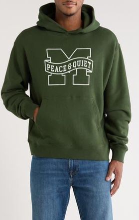 Museum of Peace and Quiet Banner Hoodie in Forest at Nordstrom Rack, Size X-Large