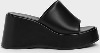 Charles & Keith Wide-Strap Platform Wedges