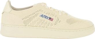 Autry Beige Perforated Easeknit Sneakers