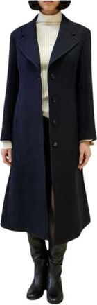 Paul Smith Wollen mantel - Dames - Mantels - Blauw - Maat: M Wol