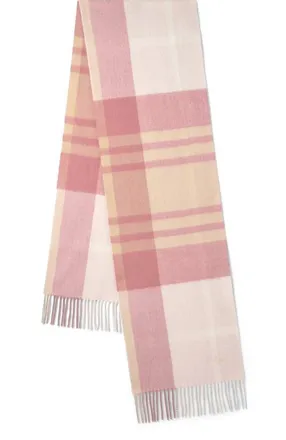 Mulberry Small Check Merino Wool Scarf in Pink Scrumpy-Crumpet at Nordstrom