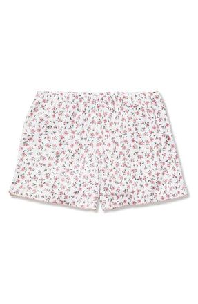 Petite Plume Pima Cotton Pointelle Shorts in Pink at Nordstrom, Size X-Small