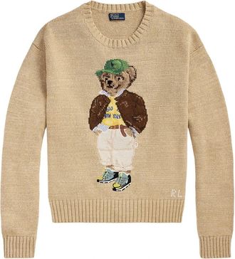 Polo Ralph Lauren Multi Pullover Sweater - Dames - Ronde hals truien - Beige - L - Truien & Vesten