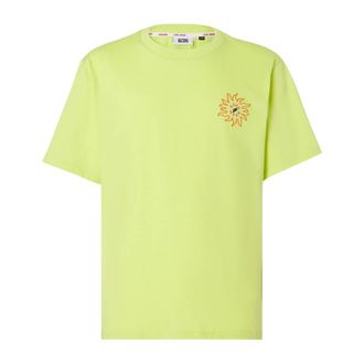 GCDS Gcds, Tops, Heren, Groen, L, Katoen, Surfing Wirdo T-shirt