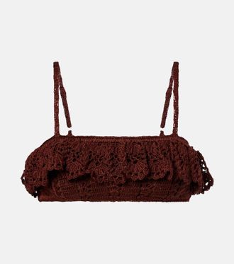 Anna Kosturova Crochet cotton bra top