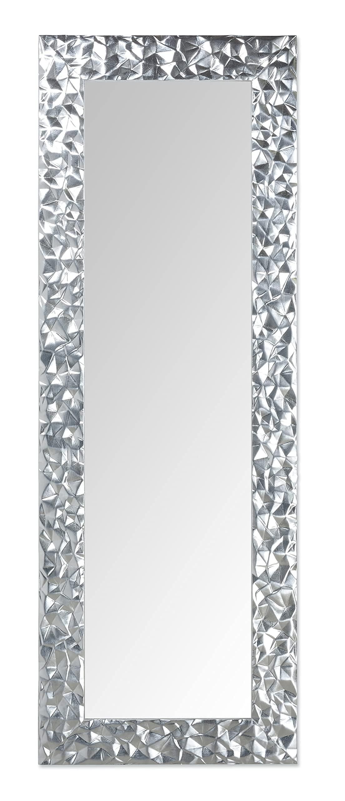 MO.WA Spiegel Wandspiegel Silber Ganzkörperspiegel 52x147 Blattsilber, Lehnspiegel Modern, Dekospiegel, hängender Spiegel Holzrahmen ab 278,00 €