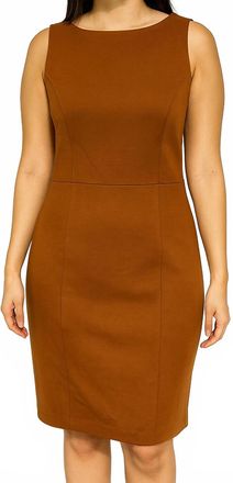 Premise Work Mini Dress In Deep Tan