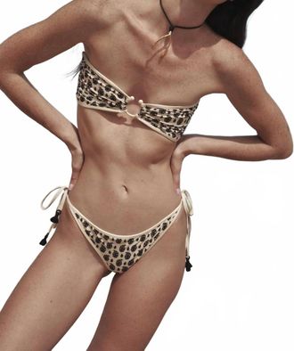 Johanna Ortiz Sargrado Bikini Bottom In Ecrew/black