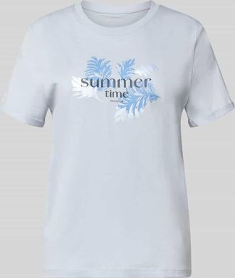 Tom Tailor Regular Fit T-Shirt aus reiner Baumwolle in Hellblau, Gr&ouml;&szlig;e XXXL