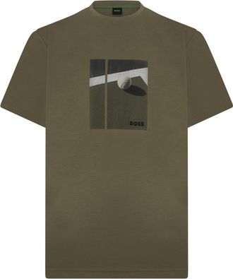 HUGO BOSS Tennis-artwork T-shirt - Heren - T-shirts - Groen - XL - Katoen - Tops