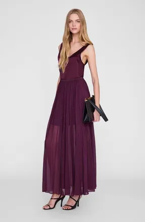 Anine Bing Clementine Skirt in Fig at Nordstrom, Size Medium