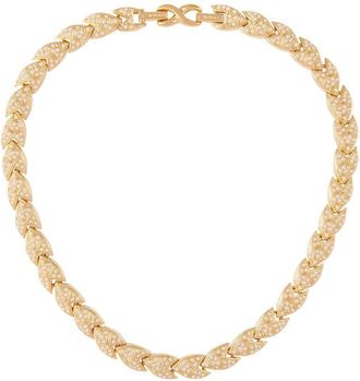 Susan Caplan Vintage 1990s halsketting versierd met stras - Goud