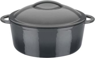 GSW Gsw - Olla De Hierro Fundido Macizo Grey Shadow - 24 Cm - Redonda - Inducci&oacute;n - Gris