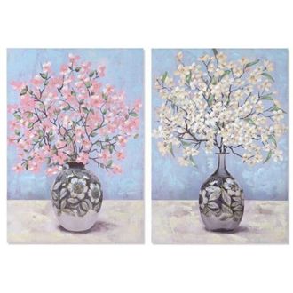 DKD Home Decor Traditional Frame Vase - 70 x 3 x 100 cm - 2 Units - White - Decorative