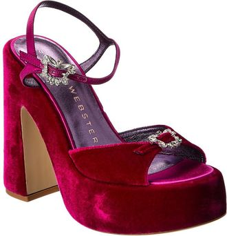 Sophia Webster Grace Velvet Platform Sandal