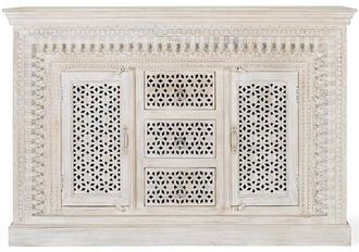 Giner&Colomer Handgefertigtes, massives Sideboard Bhopal, 2-t&uuml;rig 150 x 100 cm