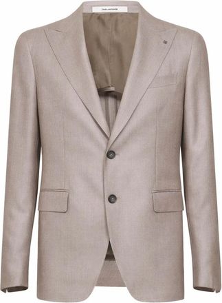 Tagliatore Jasjes - Heren - Business blazers - Beige - S - Wol - Kostuums