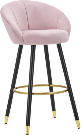 Mauro Ferretti Taburete De Bar Prague Rosa Cm 55x56x104