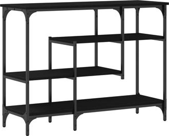 vidaXL Console Table with Shelf Black oak 100 x 35 x 75 cm Vidaxl