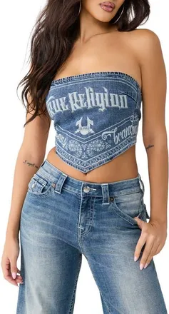 True Religion Denim Scarf Top in Venice Drift at Nordstrom, Size Xx-Large